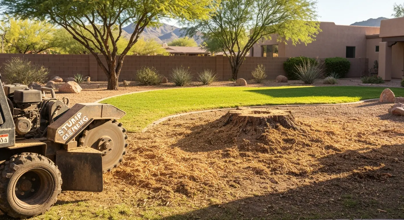 Stump grinding service