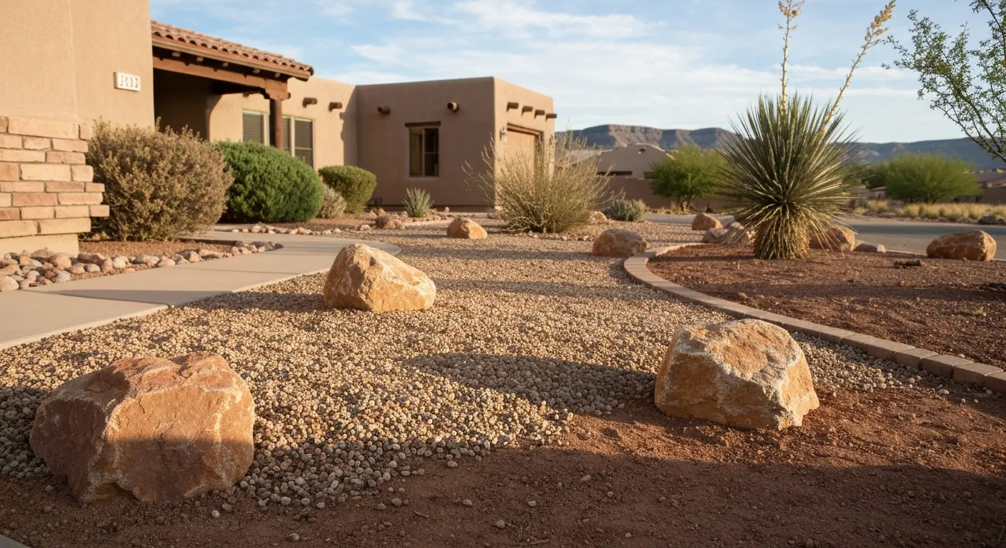 Landscape rock installation
