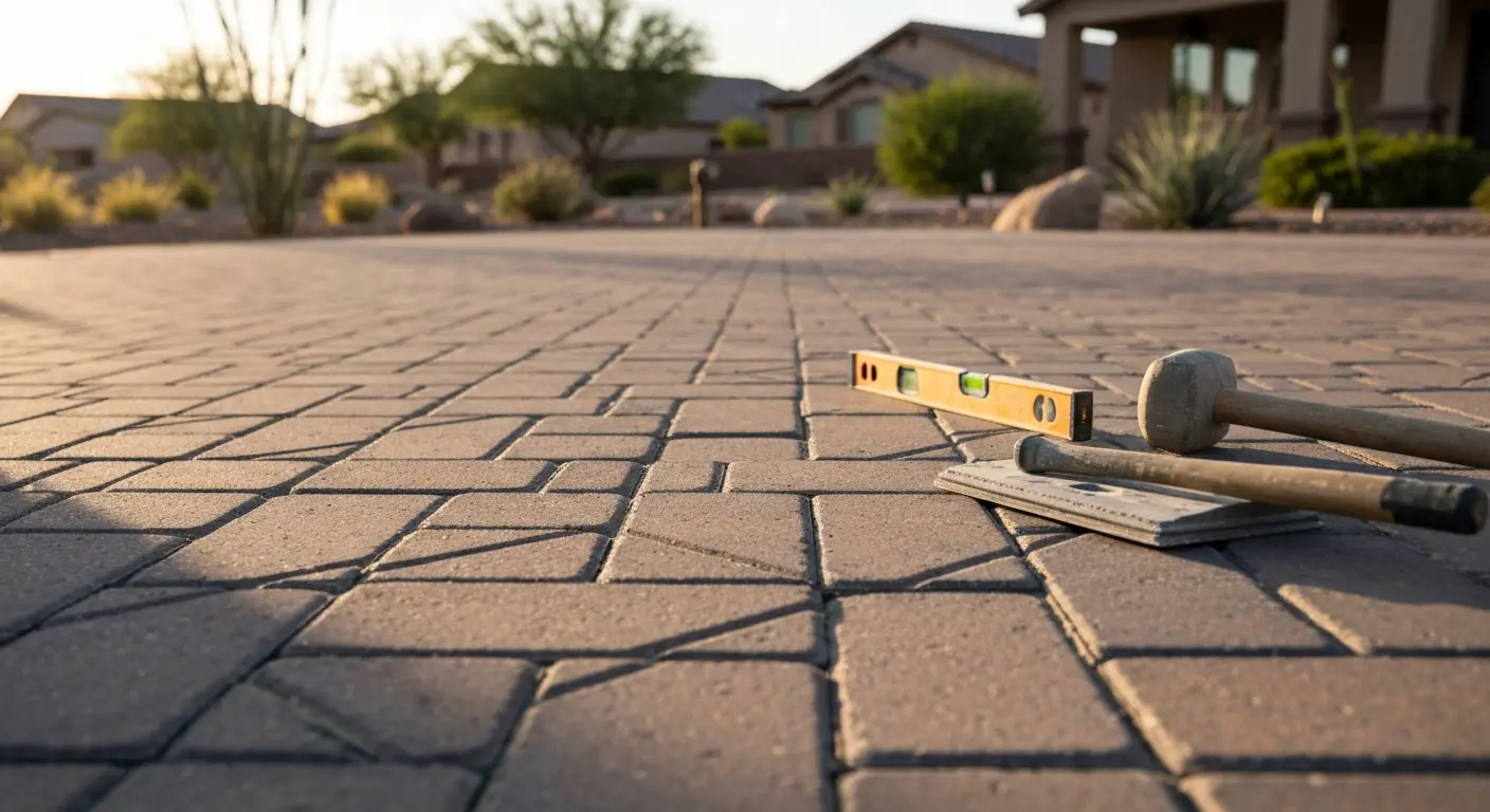 Paver patio installation