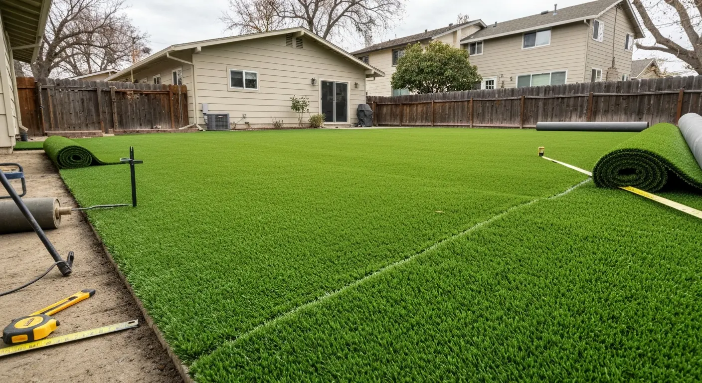 Artificial turf installation