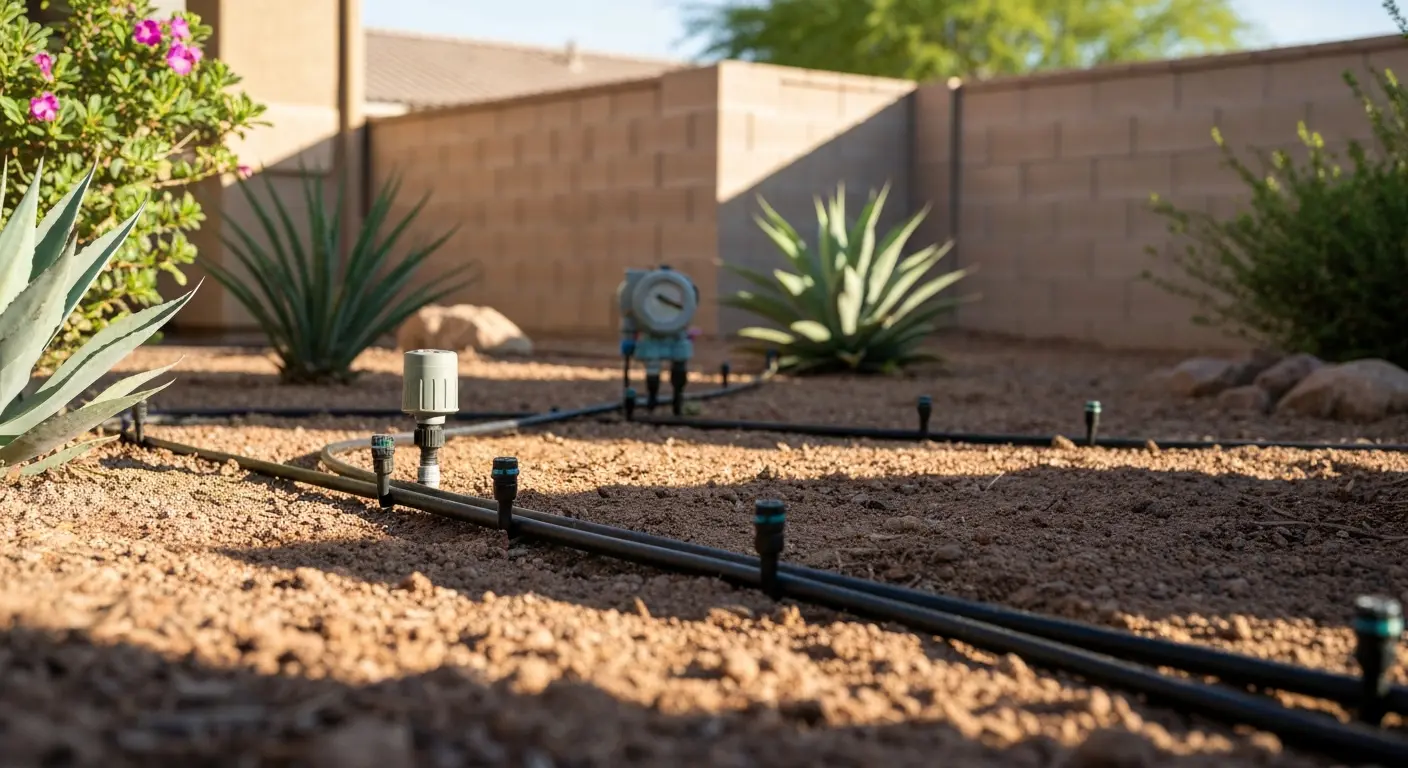 Irrigation drip system installation