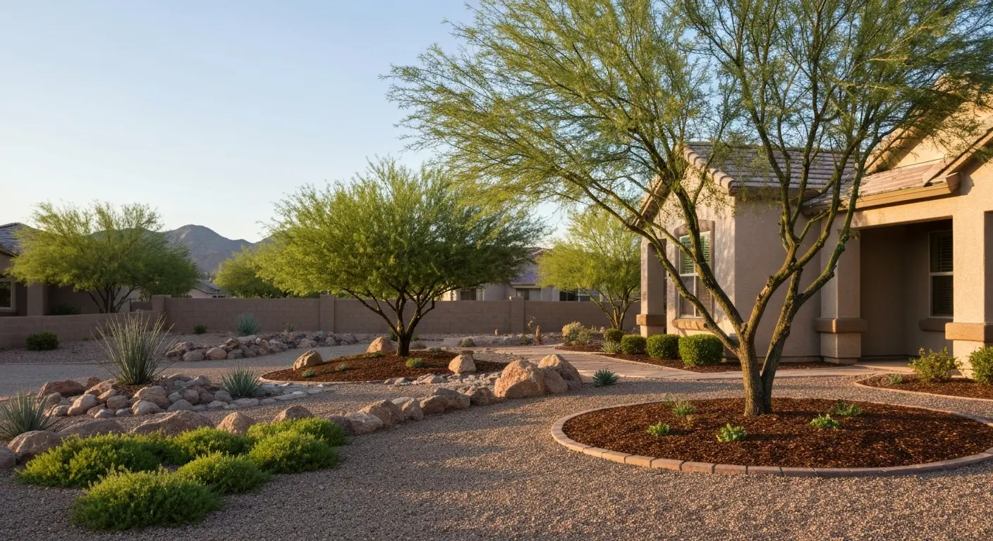Desert landscape planting