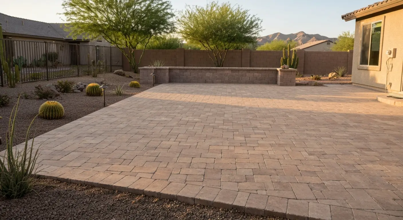 Hardscape paver installation