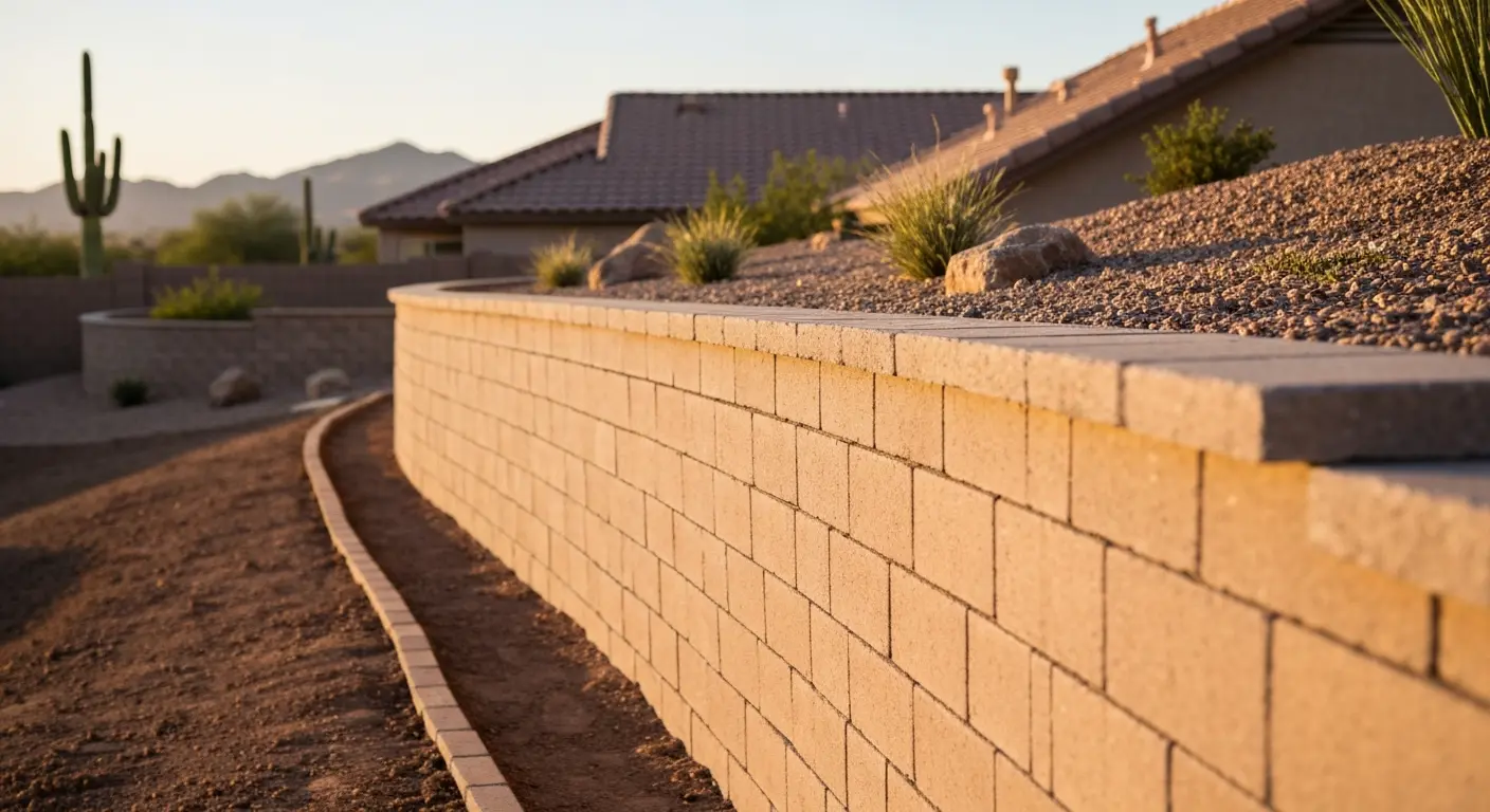 Residential retaining wall in Phoenix