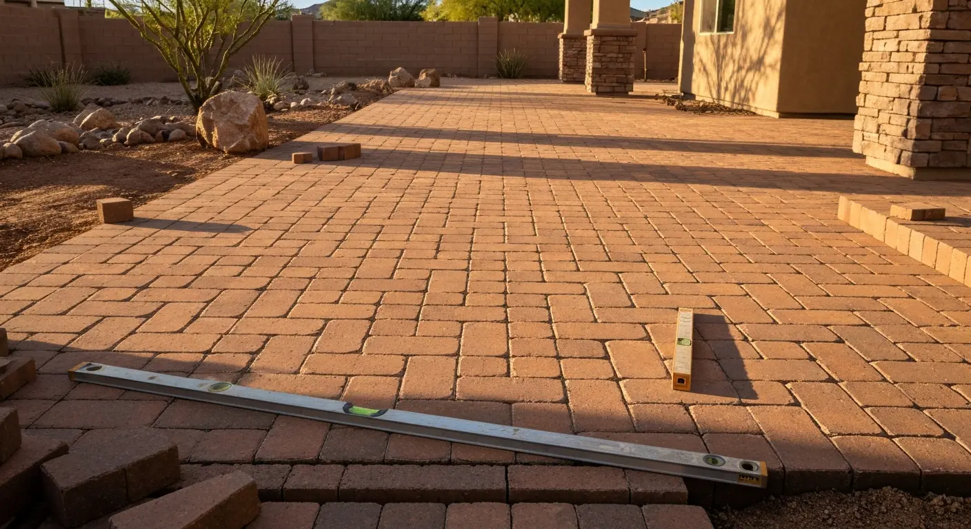 Paver patio installation