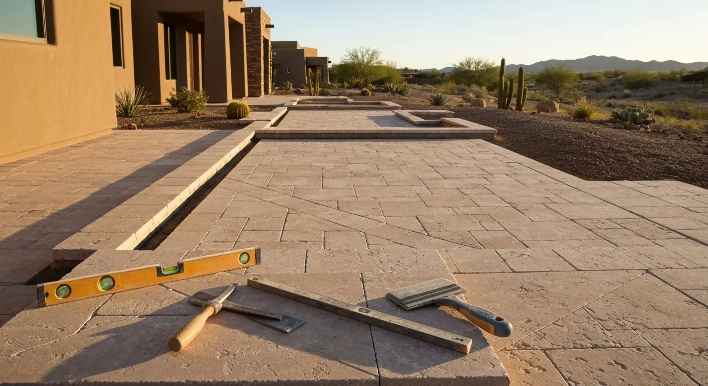 Hardscape installation in Paradise Valley