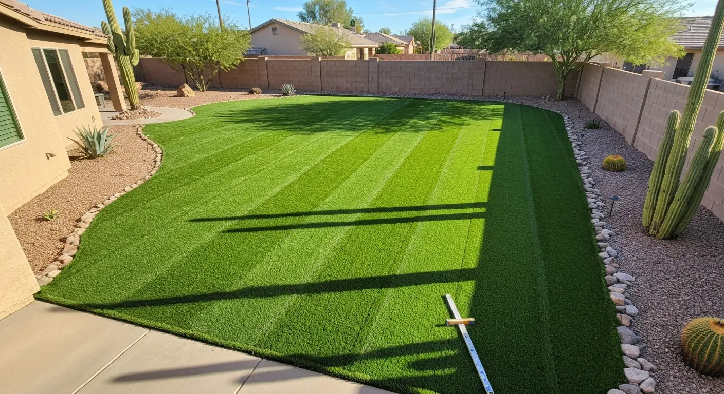 Residential artificial grass installation