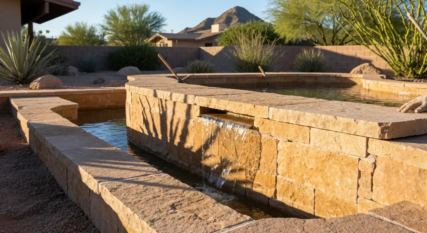 Limestone water feature