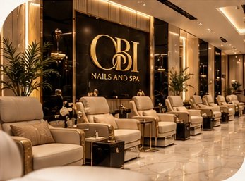 Inside OBI Nails and Spa on N Greenfield Rd in Mesa