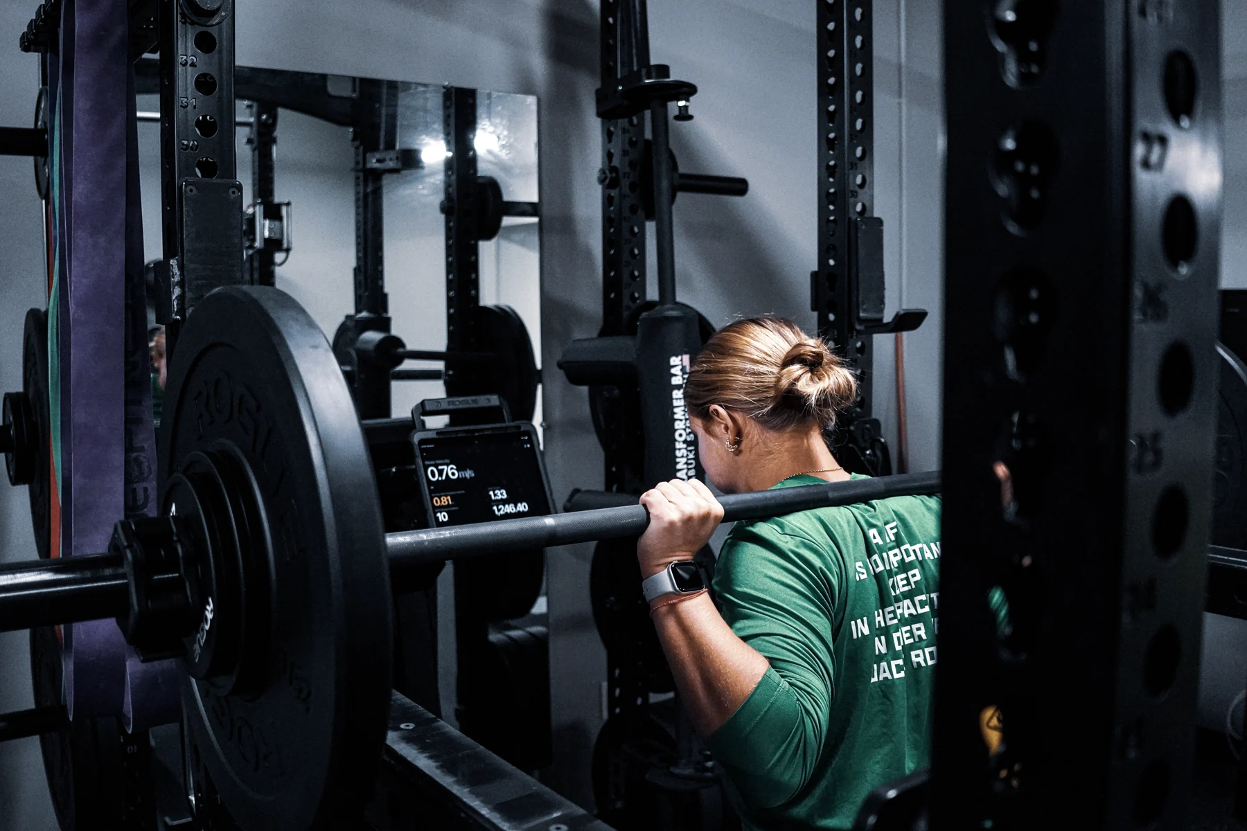 An athlete strength training at OPC
