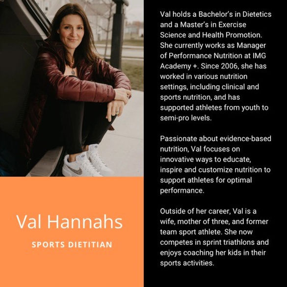 Val Hannahs, Sports Dietitian