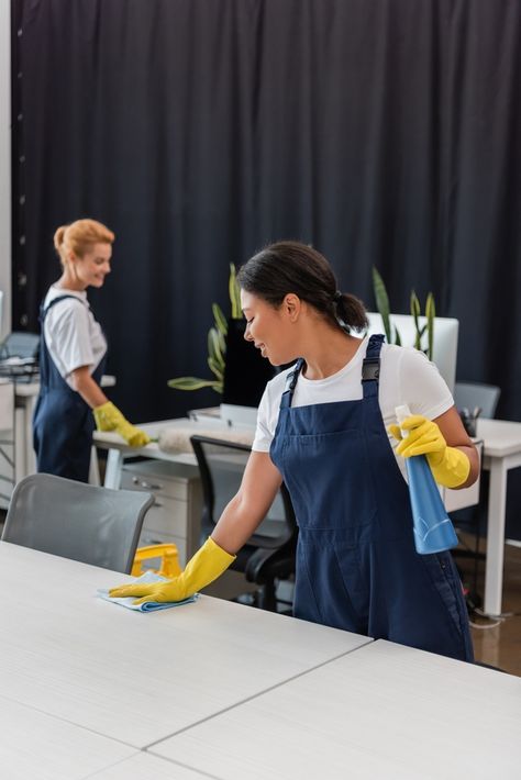 Professional office cleaning team maintaining a workspace in Cincinnati, OH