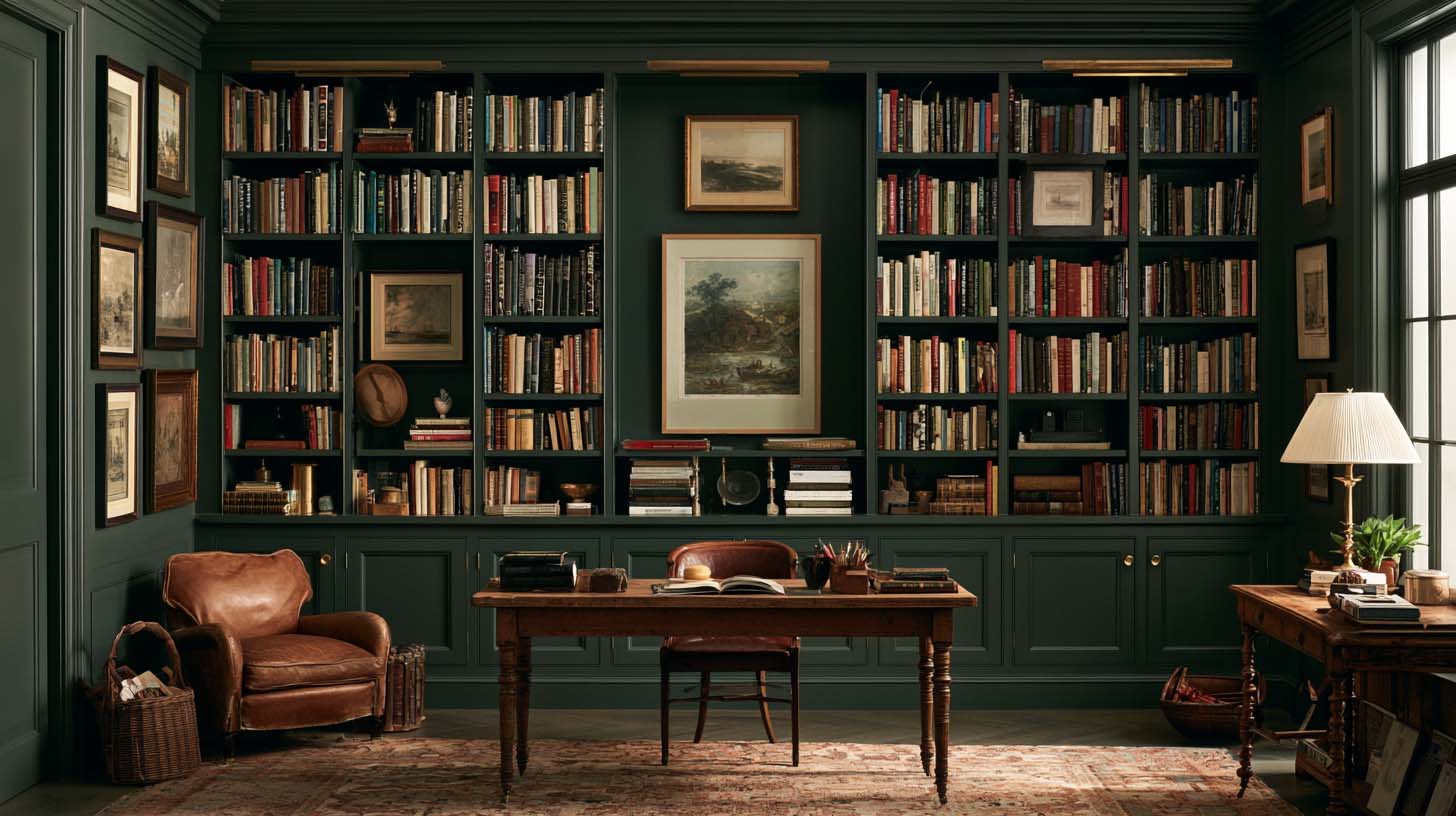 Bookshelves decorated with books, artwork, personal collections, and intentional negative space Bookshelves decorated with books, artwork, personal collections, and intentional negative space