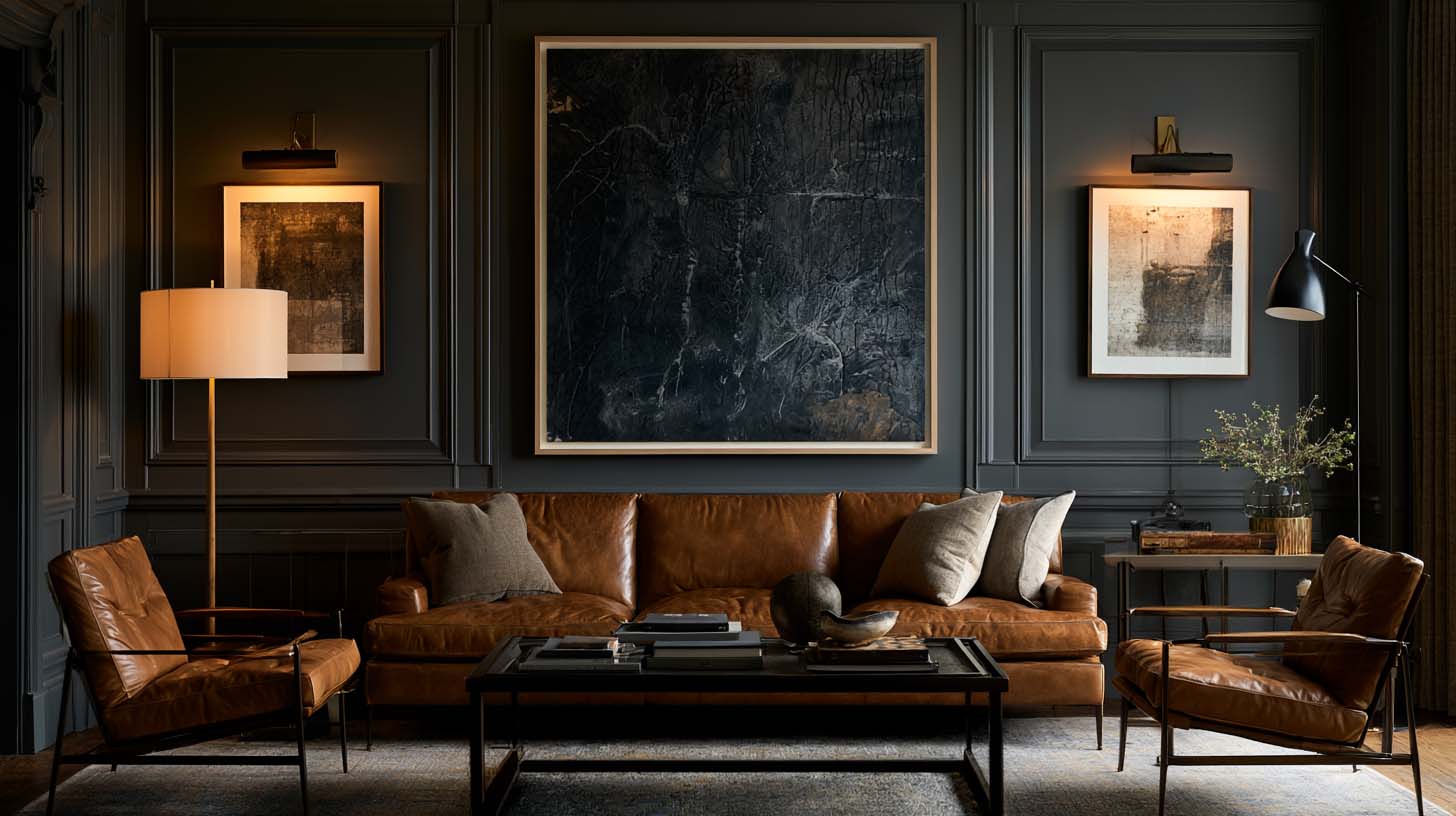 Masculine interior design styles combining traditional furniture warm wood stone and contemporary details Masculine interior design styles combining traditional furniture warm wood stone and contemporary details