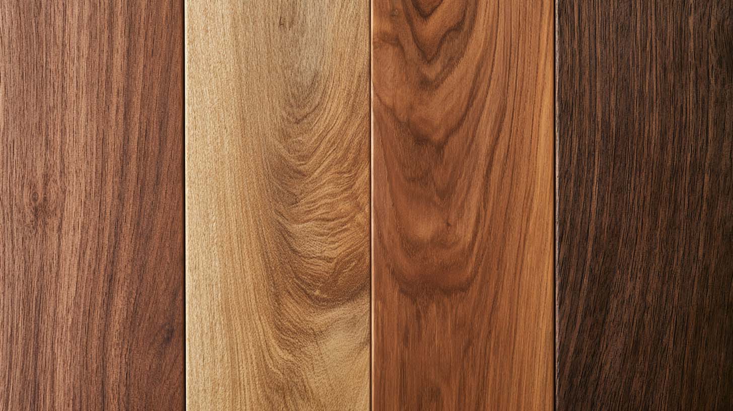 Wood tones with different undertones shown side by side Wood tones with different undertones shown side by side