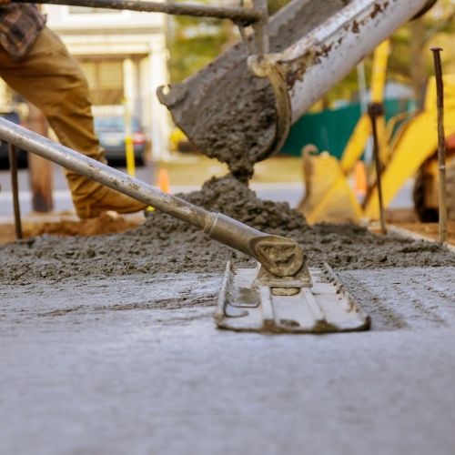 Smooth concrete sidewalk next to a home in Fresno, TX