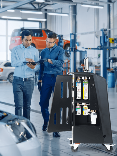 Sistemas de AC auto e gases fluorados, com certificação.