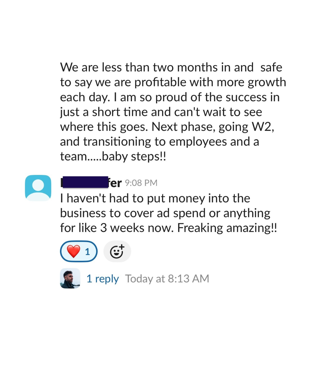 Positive ROI