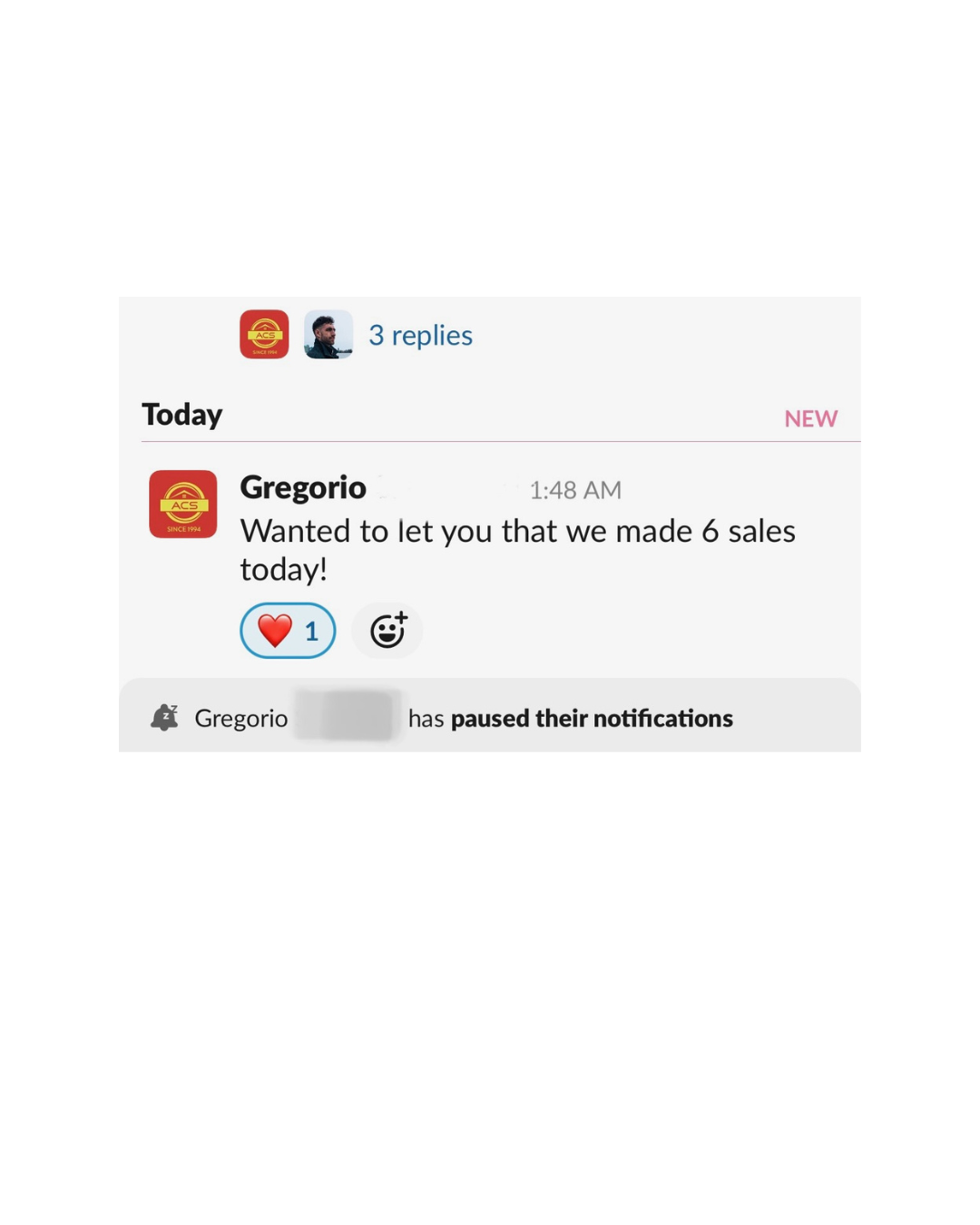 6 Sales in 1 Day