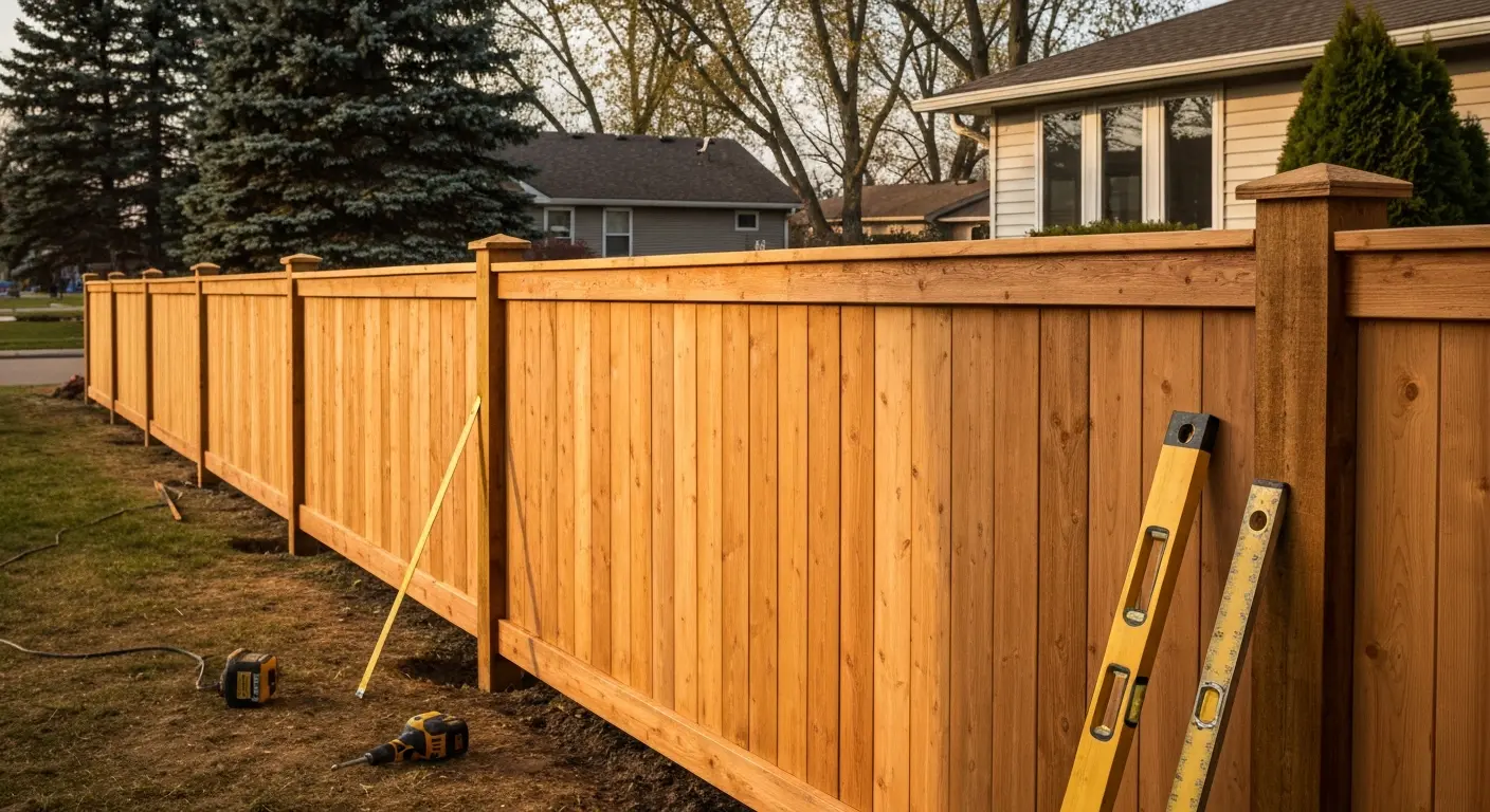 Fence installation and deck construction