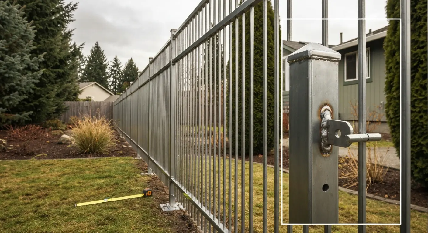 Metal fence installation