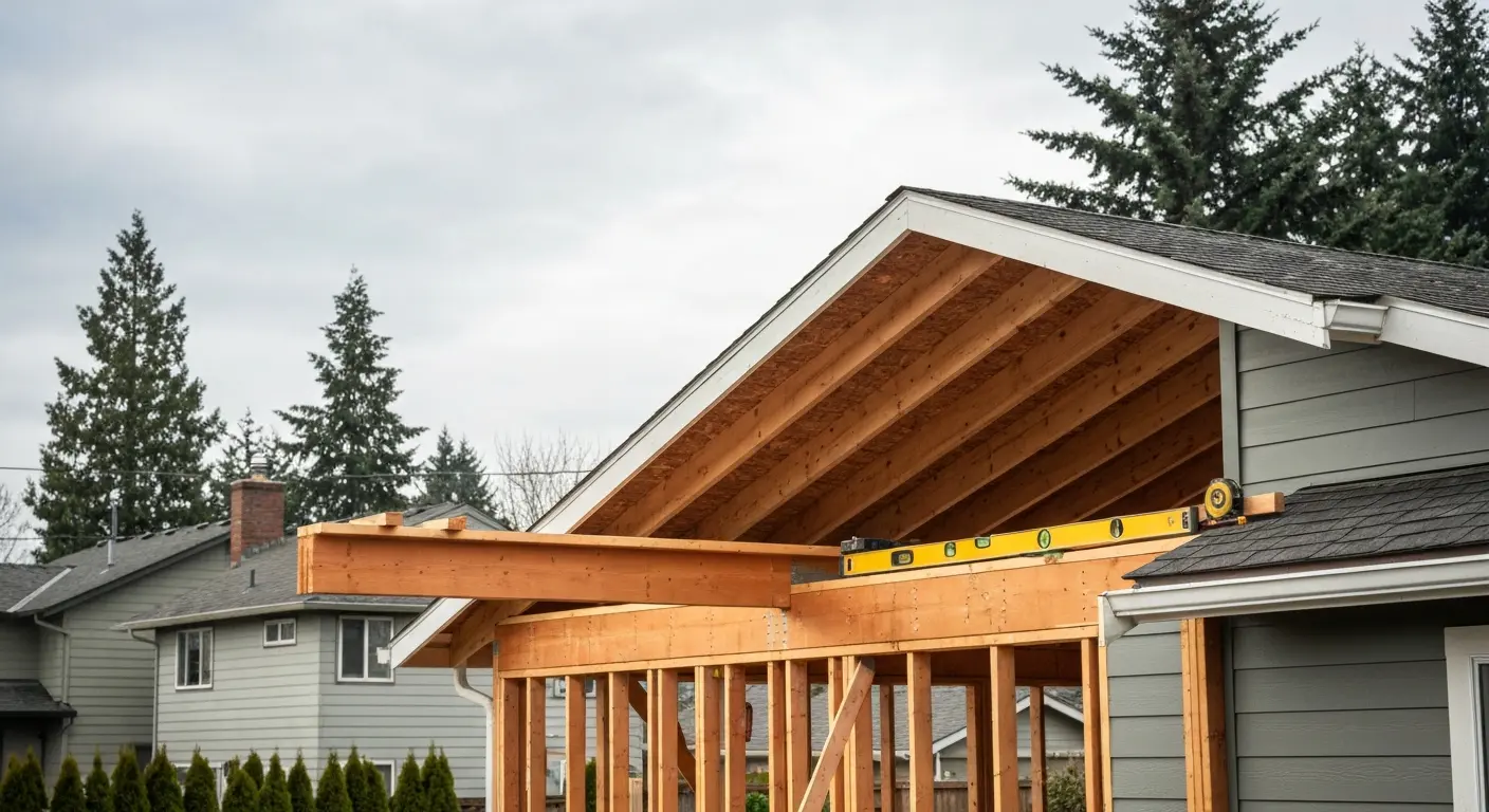 Home addition construction project