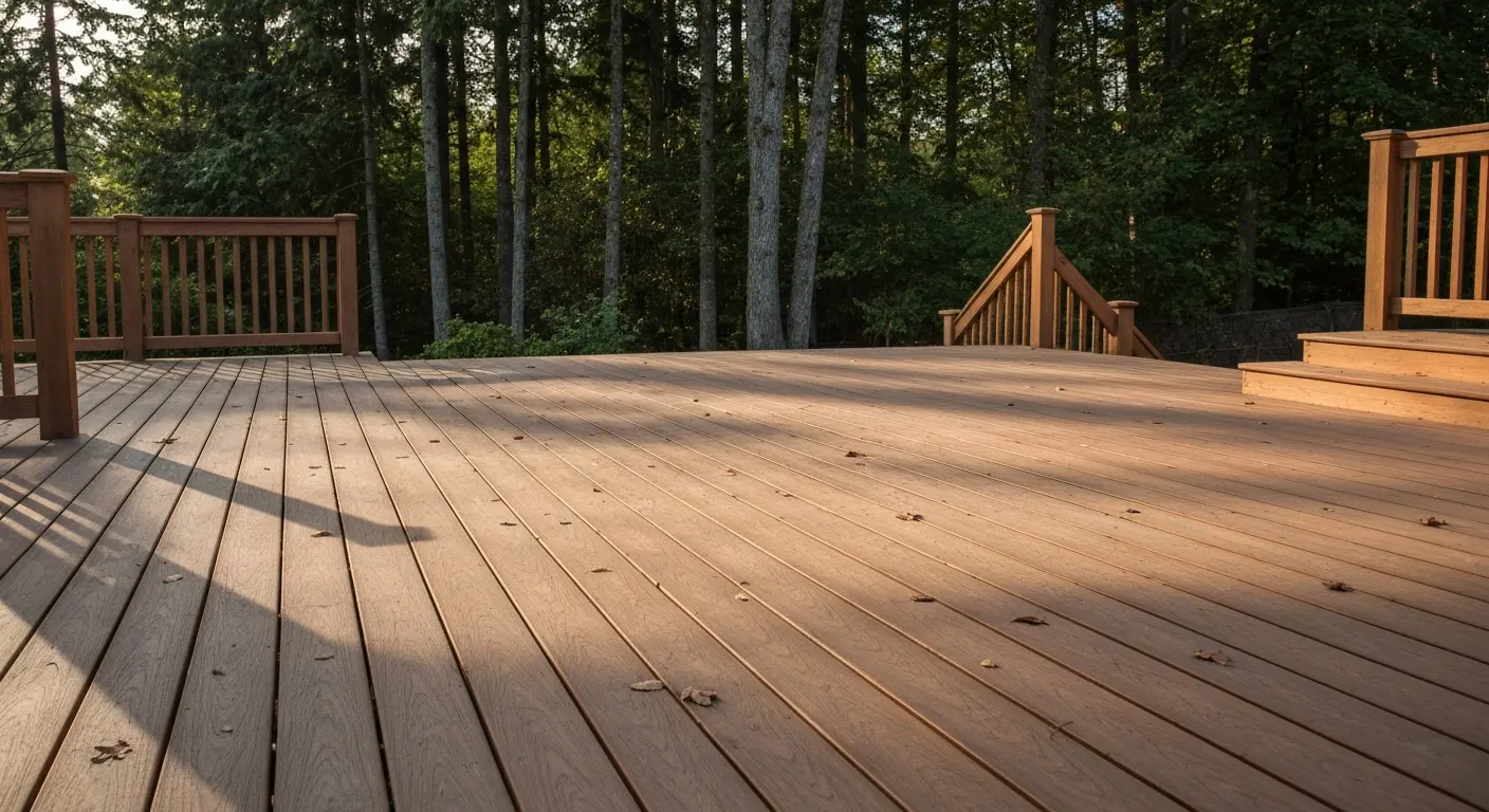 Composite deck overlooking forest