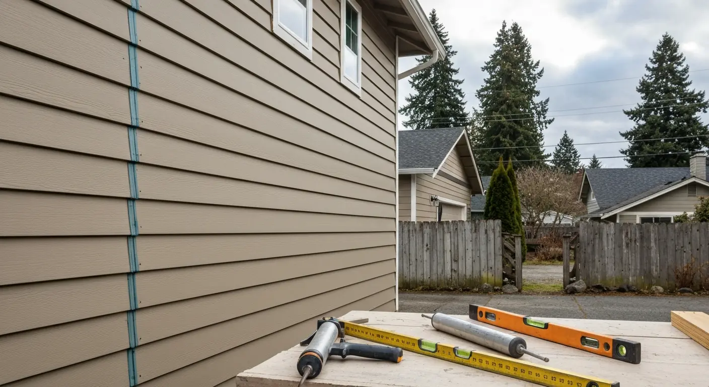 Siding contractor work