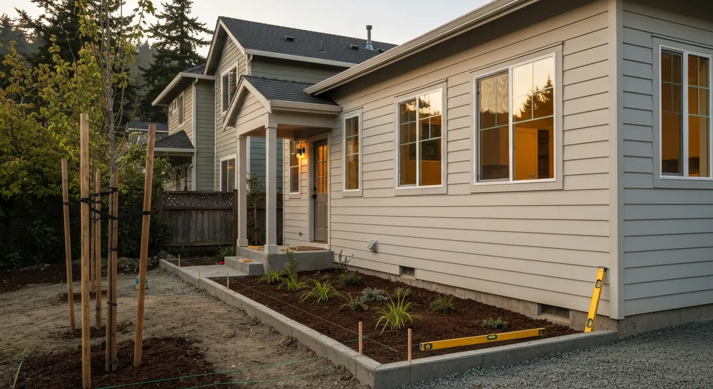 ADU construction near forest