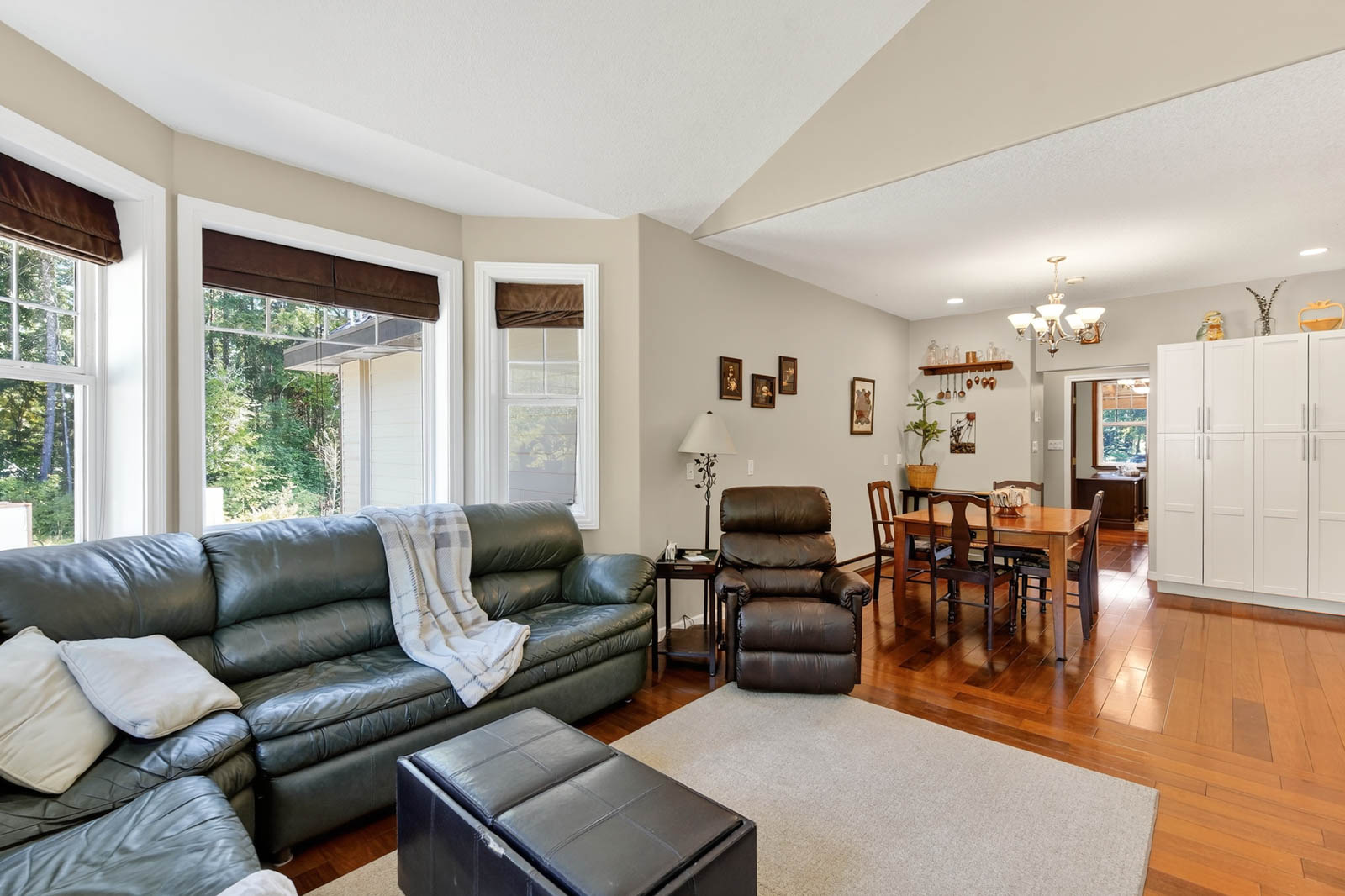 Interior living area of the custom home