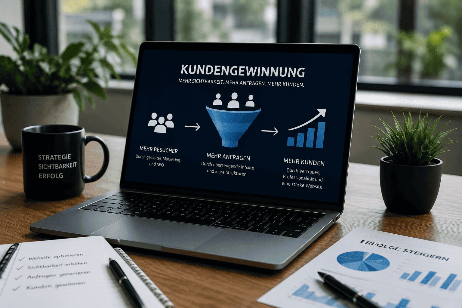Strategie zur digitalen Kundengewinnung mit mehr Anfragen und neuen Kunden über die Website
