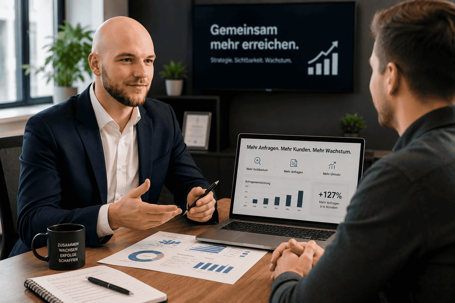 Michael Wulf bei der persönlichen Beratung zur Kundengewinnung mit einer professionellen Website