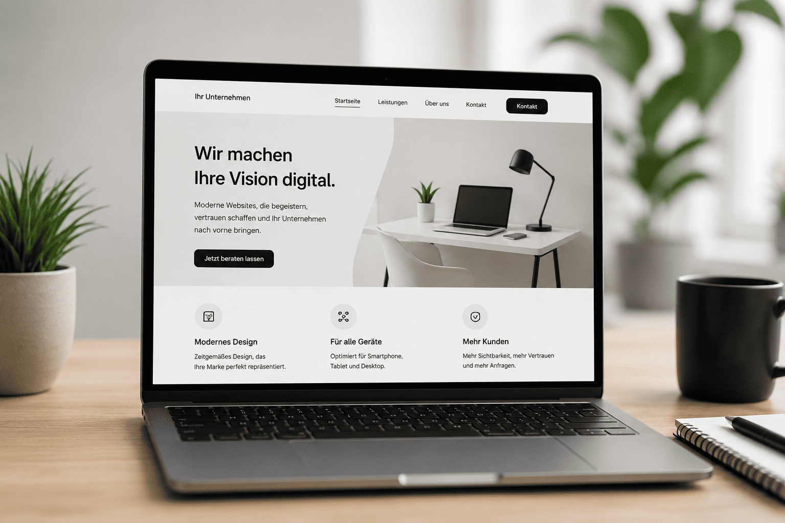 Darstellung des Webpakets Starter von Michael Wulf Webdesigner für einen professionellen Unternehmensauftritt