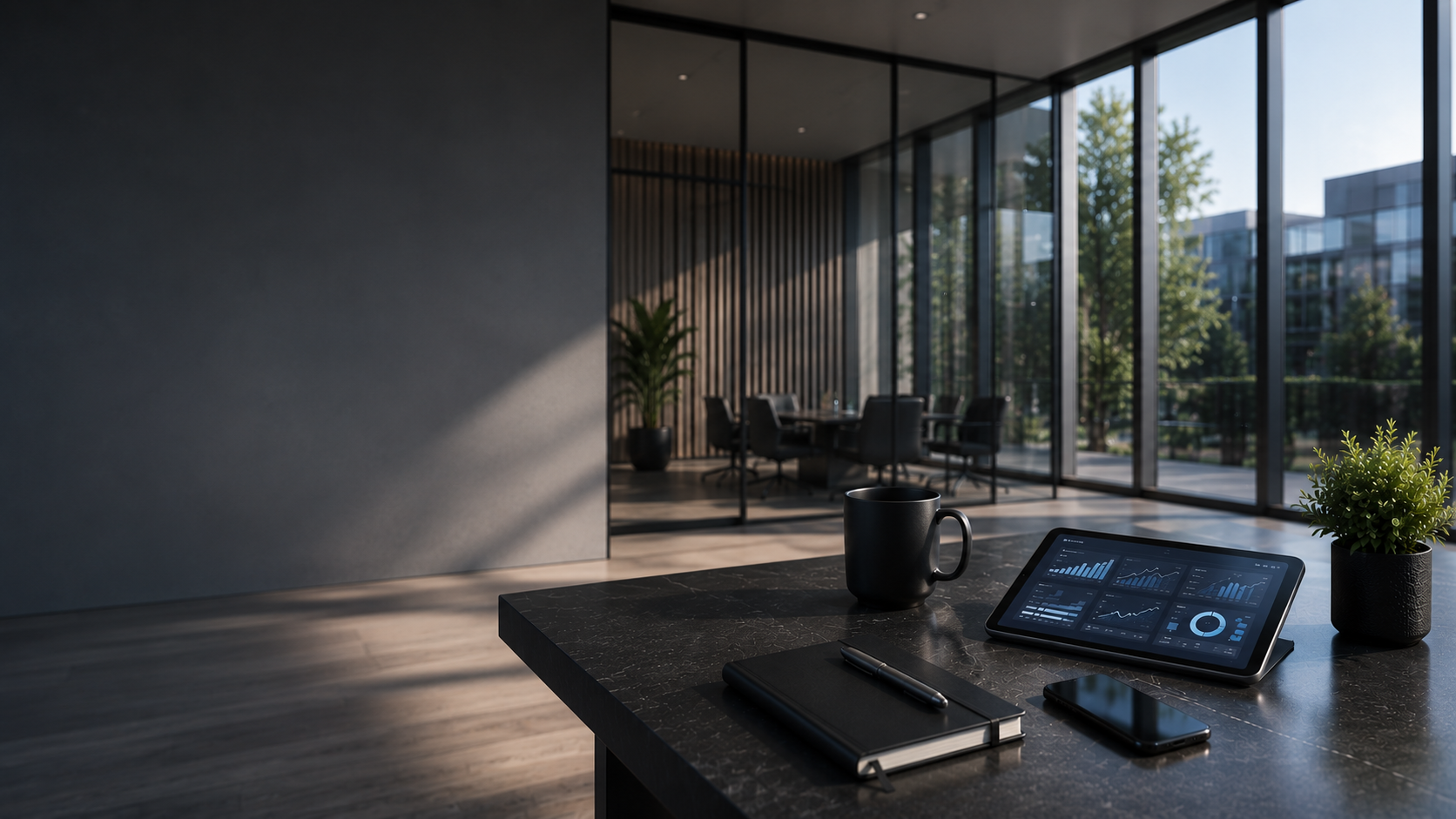 Moderner Premium-Arbeitsplatz als Symbol für professionelles Webdesign, digitale Prozesse und nachhaltigen Unternehmenserfolg