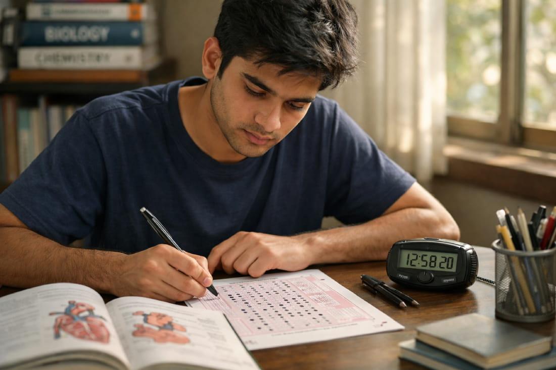 Student studying