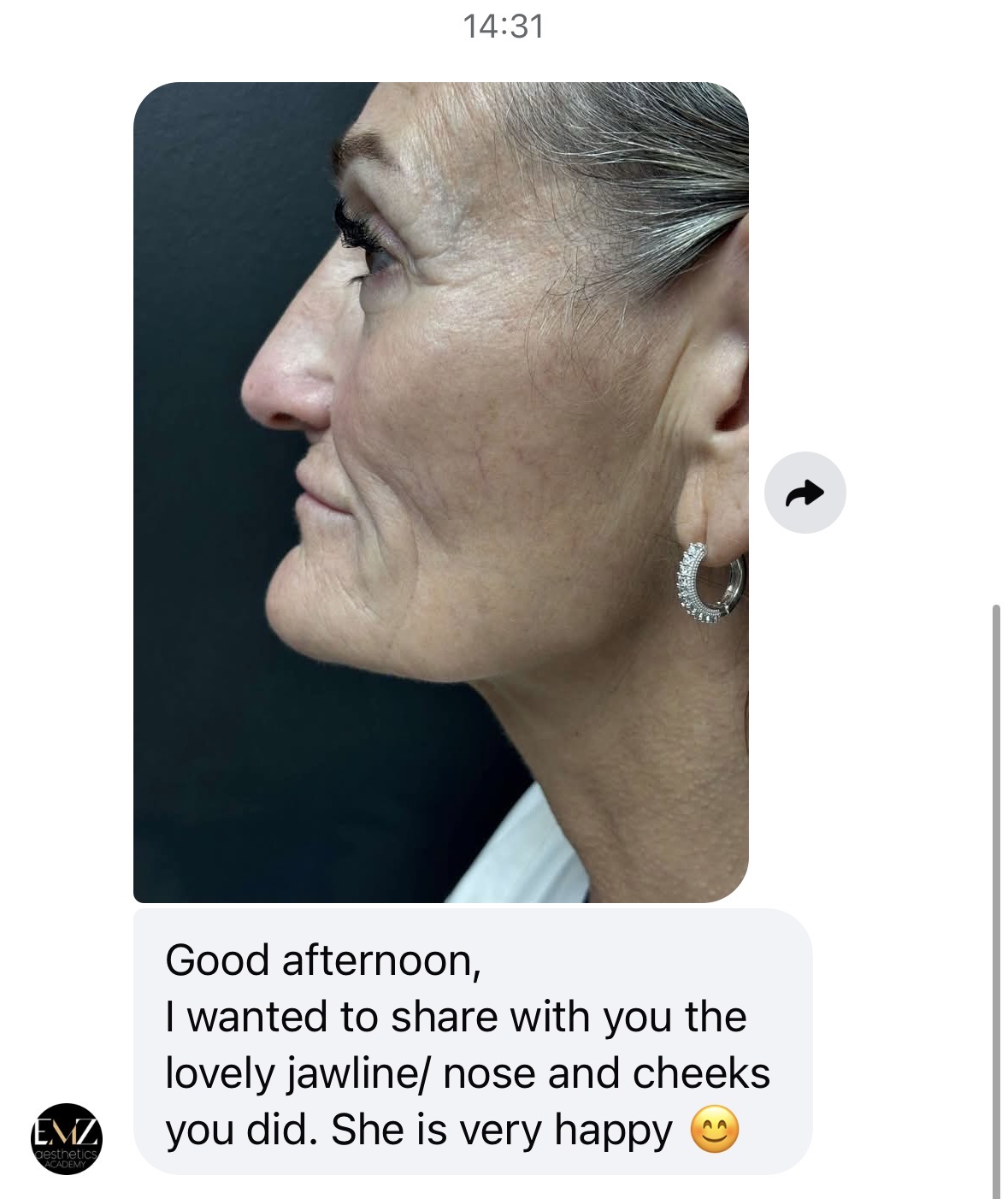 Client message sharing treatment results