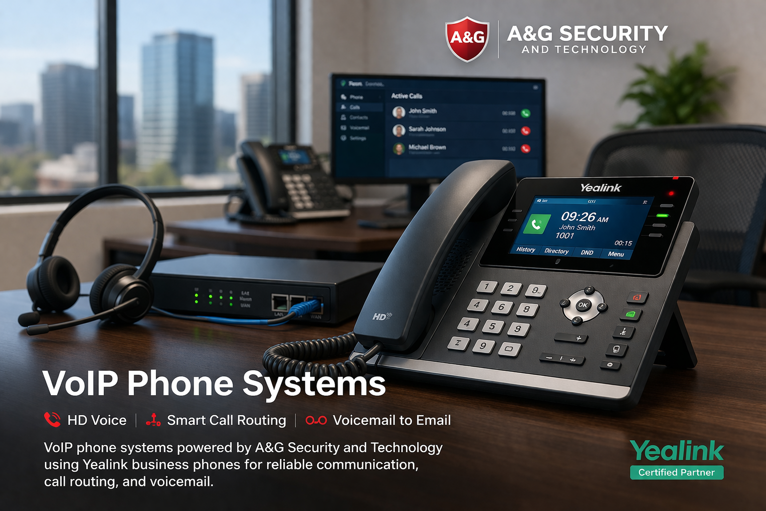 A&G Security VoIP phone system installation