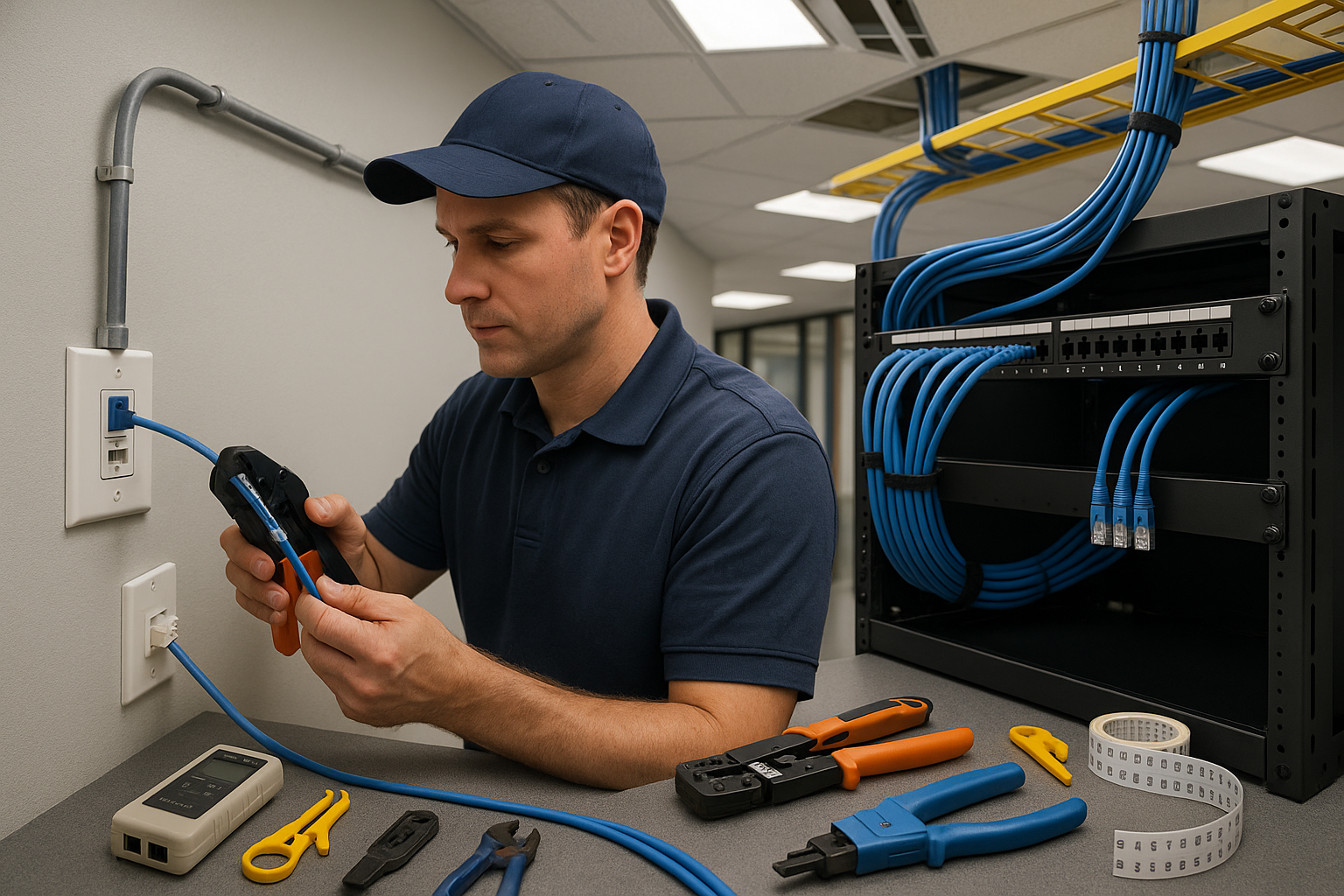 A&G Security network cabling installation