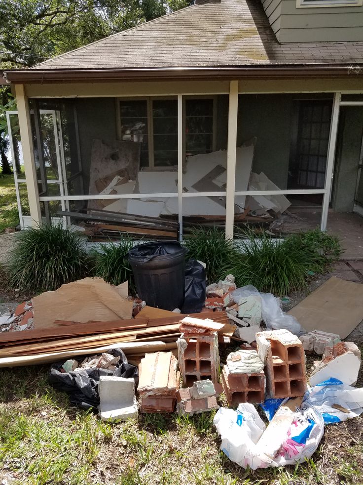 Renovation debris hauling by Strong Bros Junk Removal