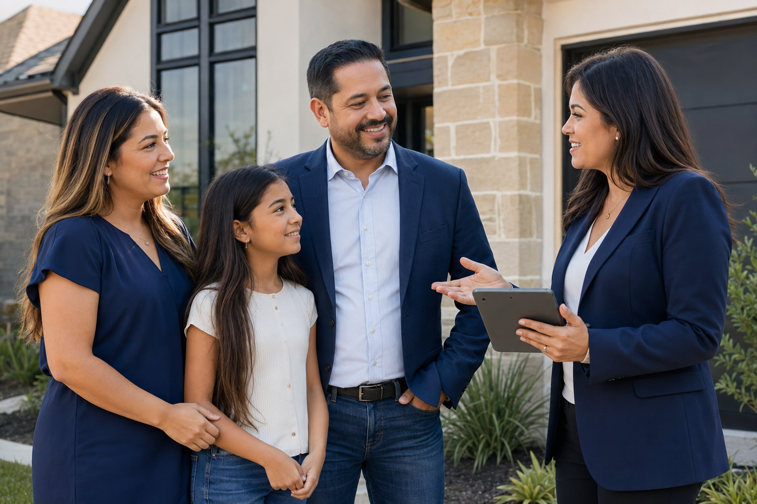 A family receiving personalized real estate guidance