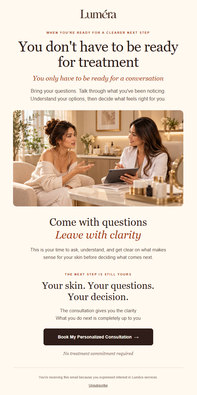 Luméra email follow-up two