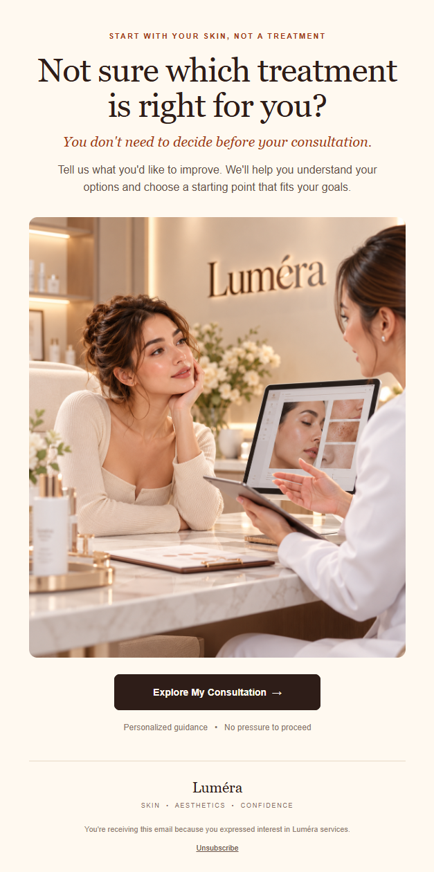 Luméra email follow-up one