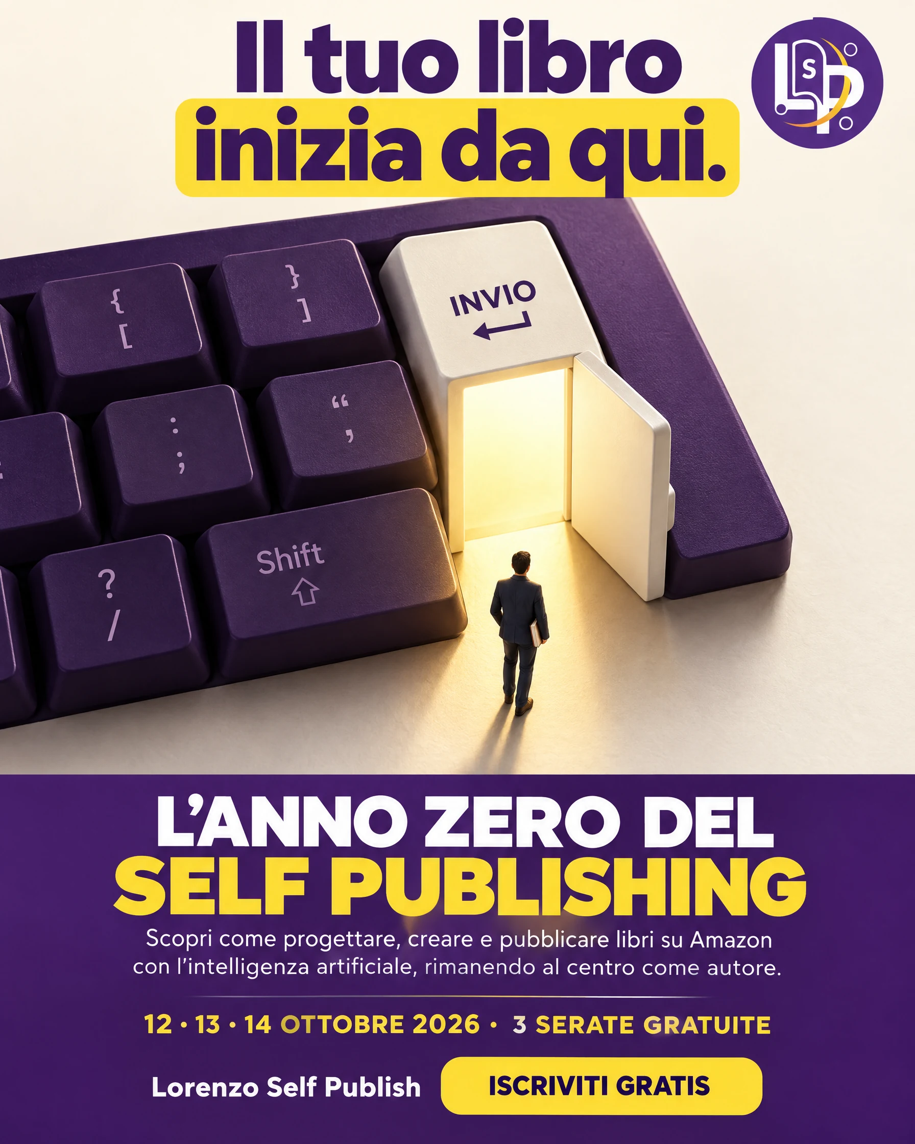 Un ingresso luminoso verso un nuovo progetto, visual della campagna Anno Zero