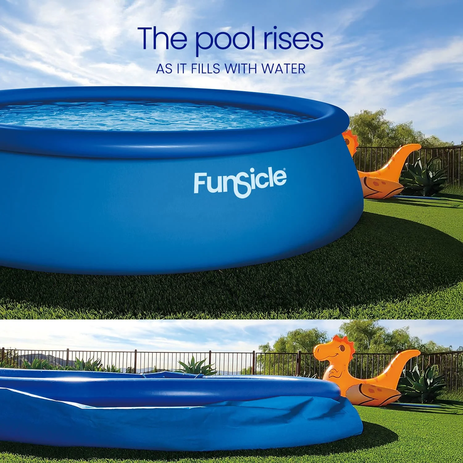Quick-Set Backyard Pool With Sprayer