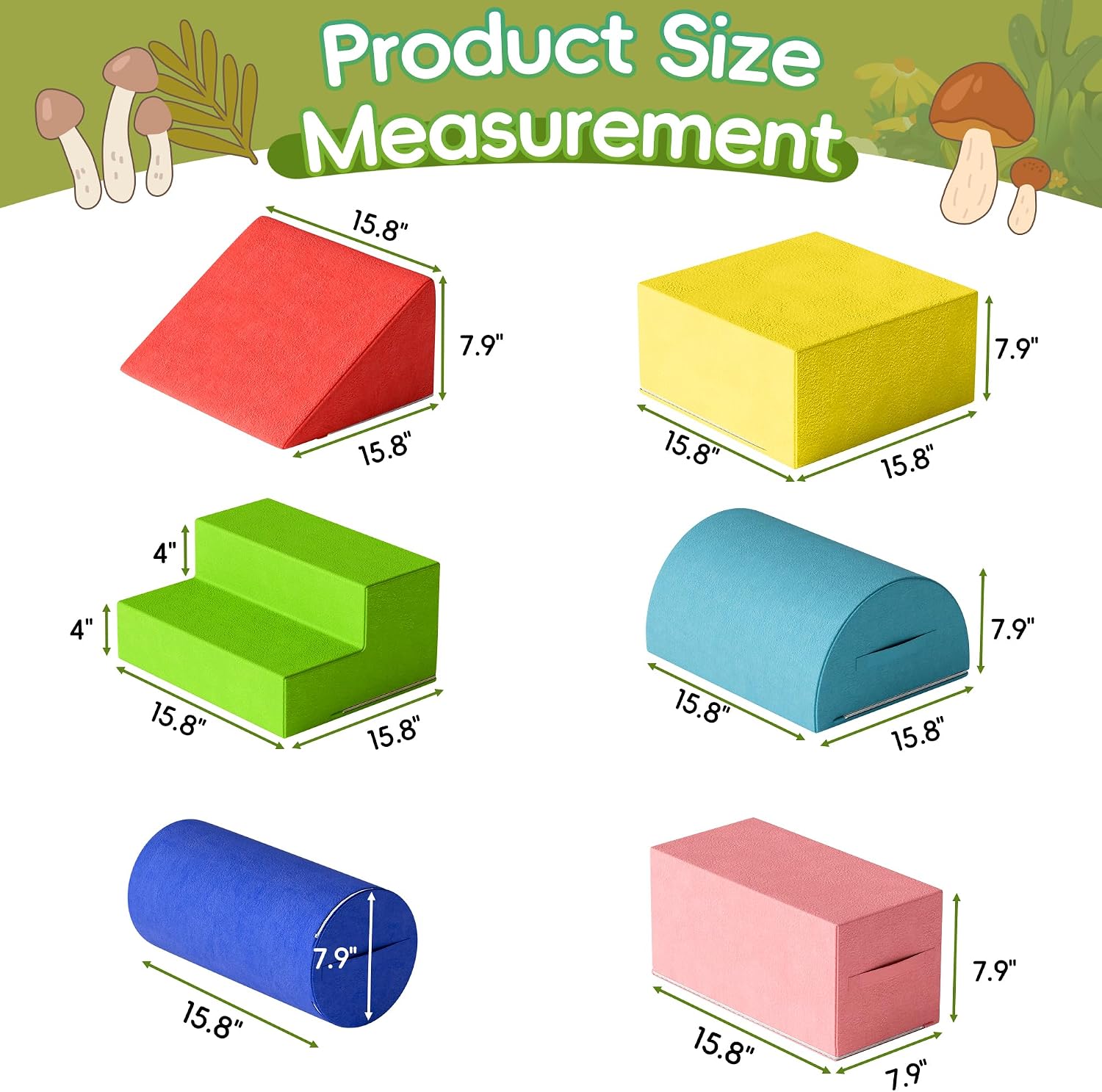 6-Piece Toddler Foam Climbing Set