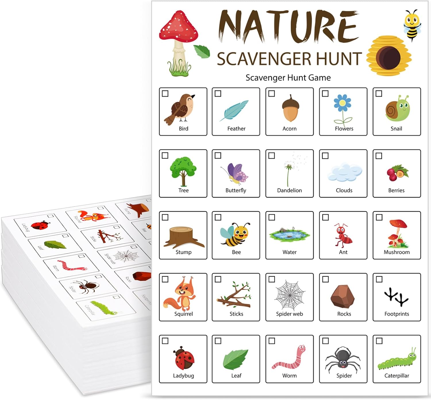 Nature Scavenger Hunt Cards