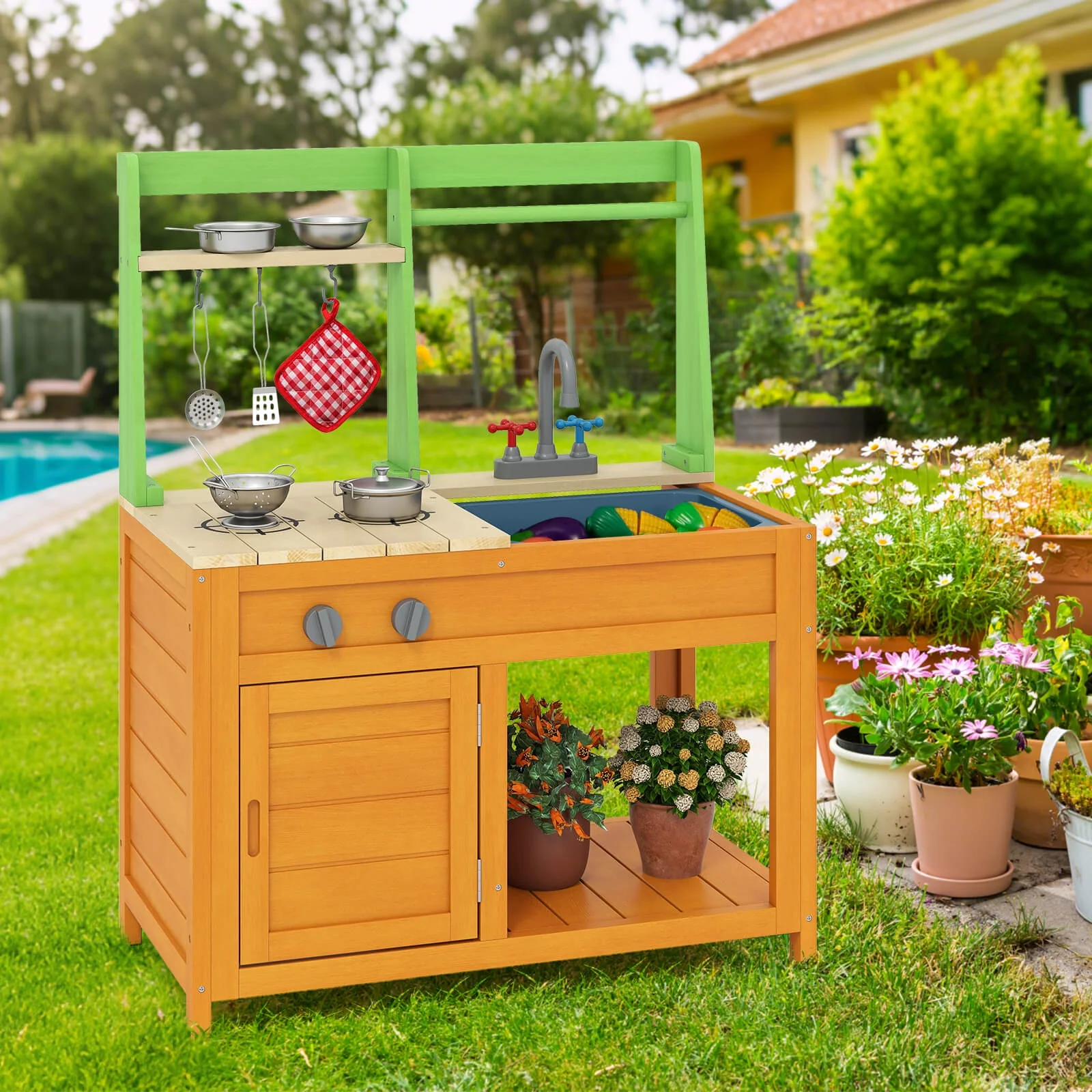 Outdoor Mud Kitchen With Sink