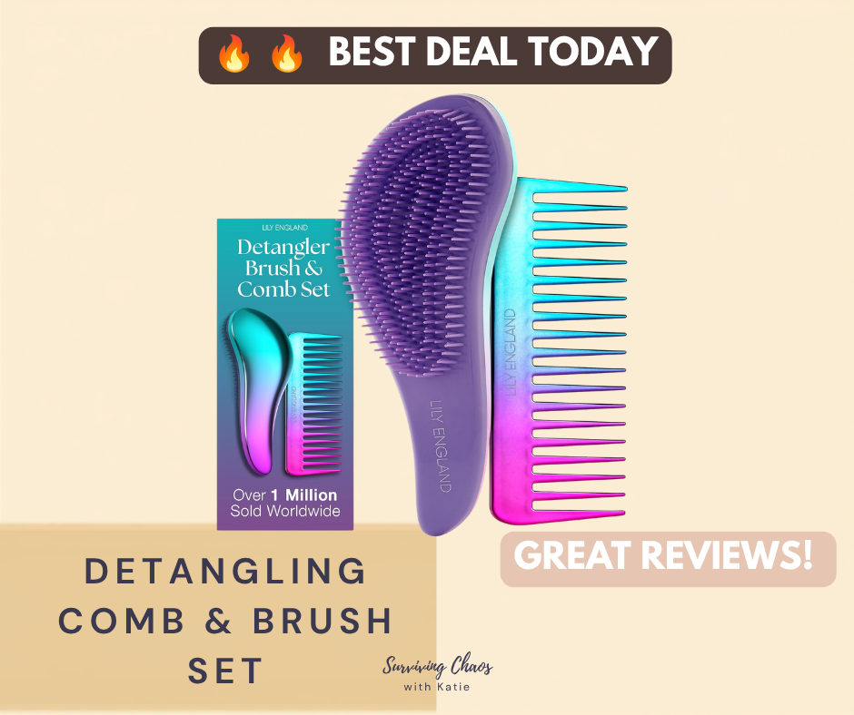 Lily England Detangling Comb and Brush Set