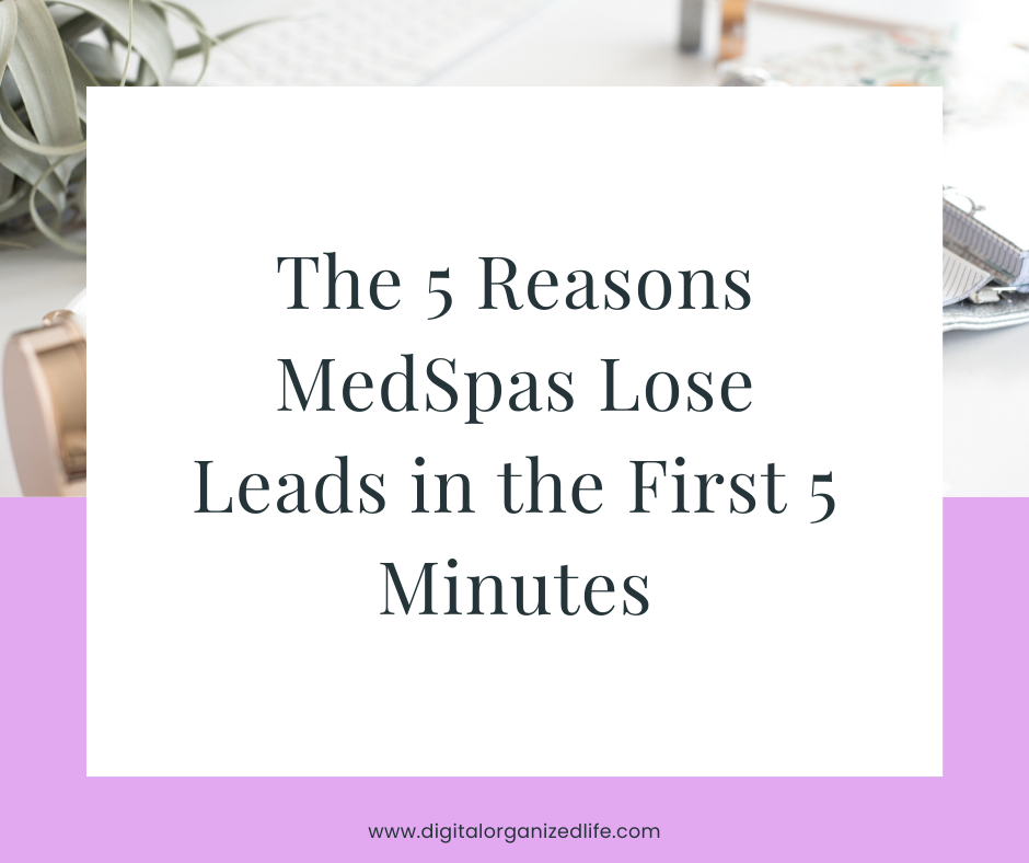 A graphic titled "The New Standard: How to Reduce MedSpa No-Shows by 40% Using AI" with a lavender and white brand aesthetic.