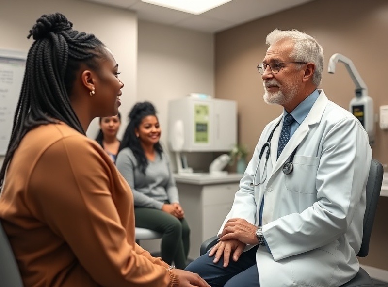 CityHealth urgent care doctor examining a patient